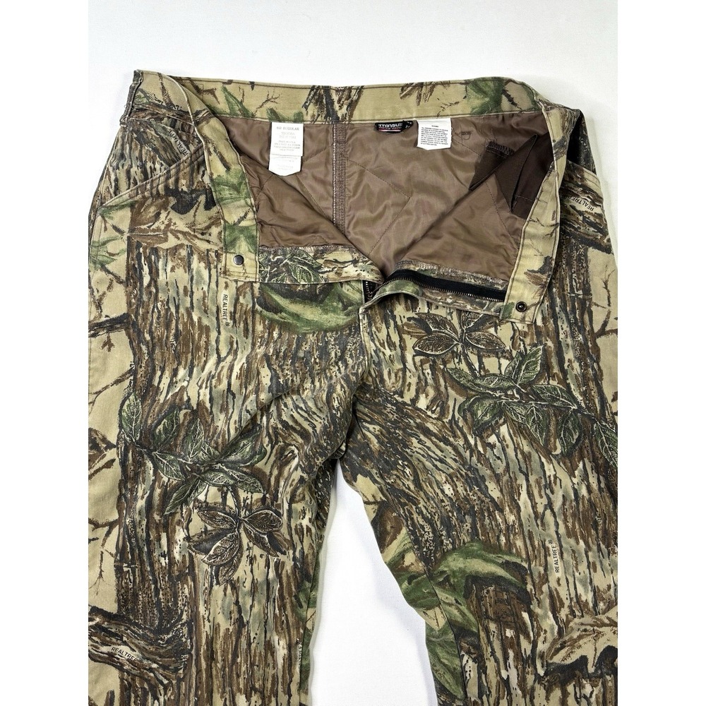 Duxbak Pants Men's 40 Regular Vintage Thinsulate Realtree Camo Hunting USA Made - Picture 3 of 15